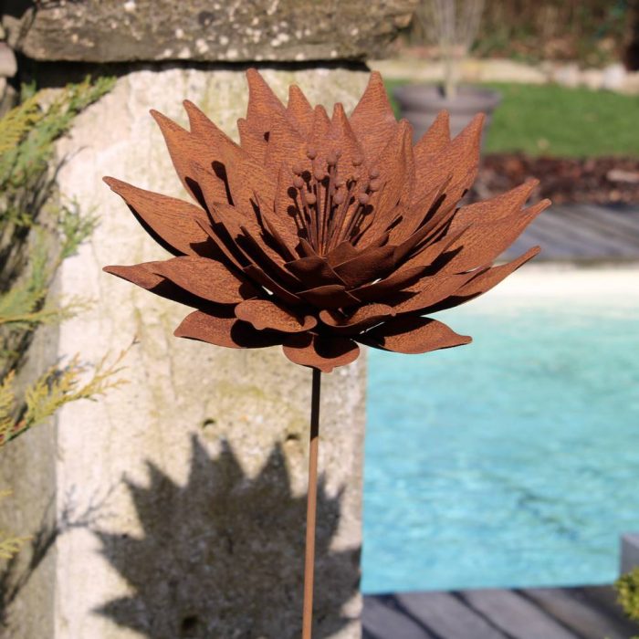 Fleur métallique Flower 275 Rusty – Image 2