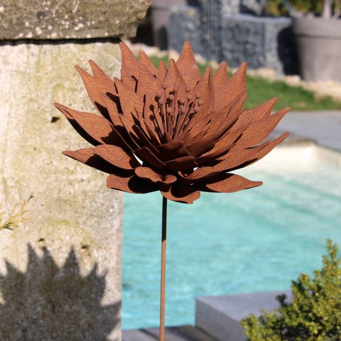 Fleur métallique Flower 275 Rusty