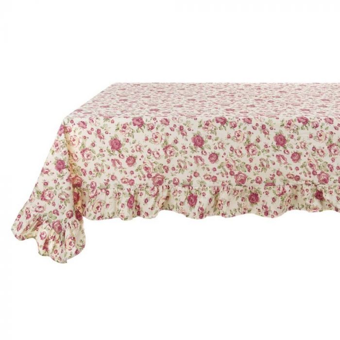 Nappe fleurs avec volant