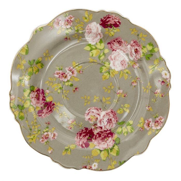 Tasse et soucoupe en porcelaine florale – Image 3