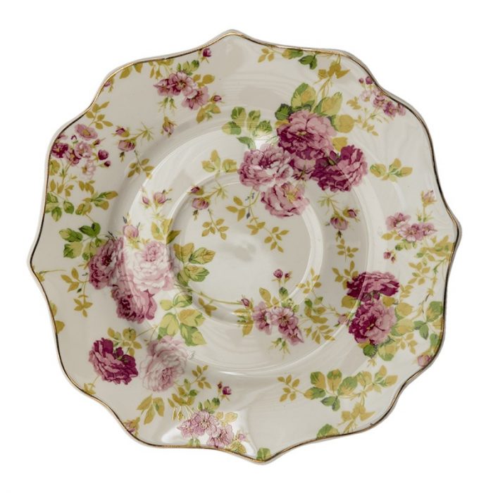 Tasse et soucoupe en porcelaine au décor floral – Image 3