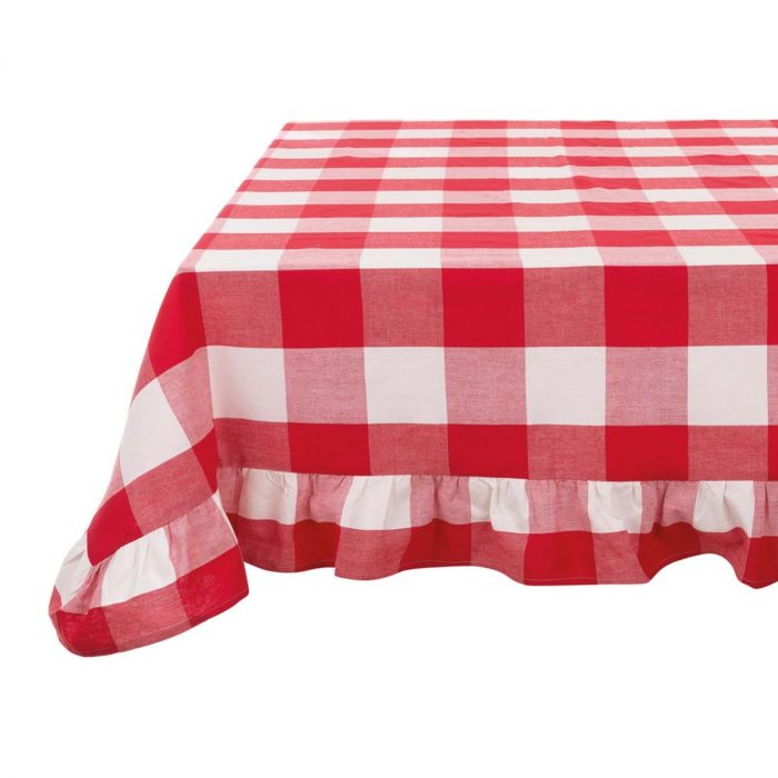 Nappe à carreaux rouges