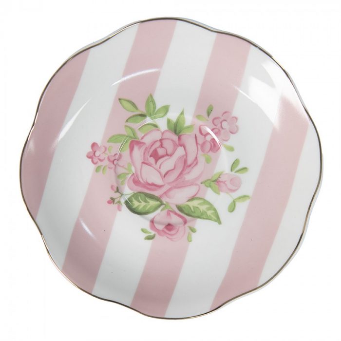 Tasse et soucoupe en porcelaine rose – Image 4