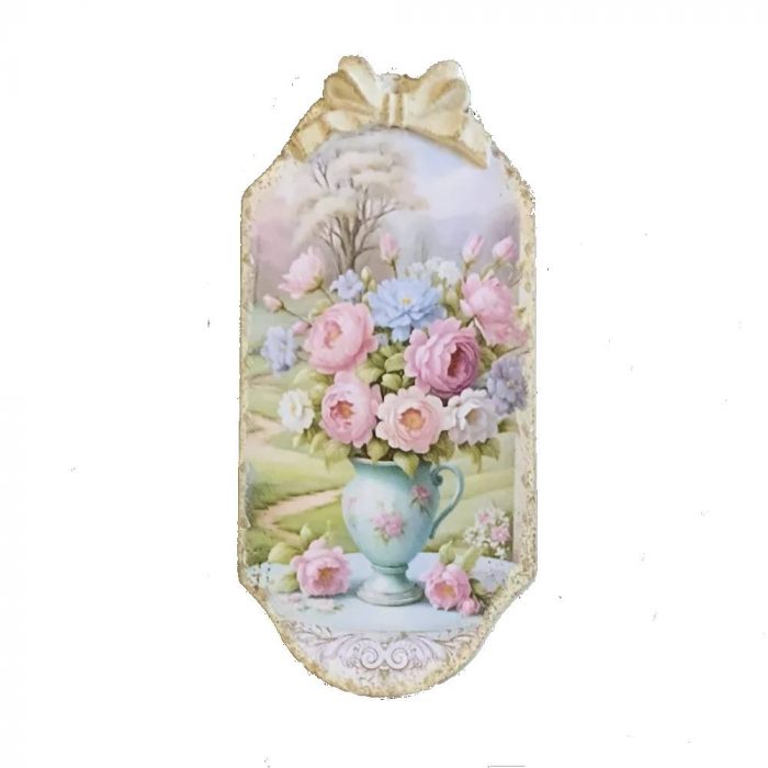 Petit tableau vase bleu