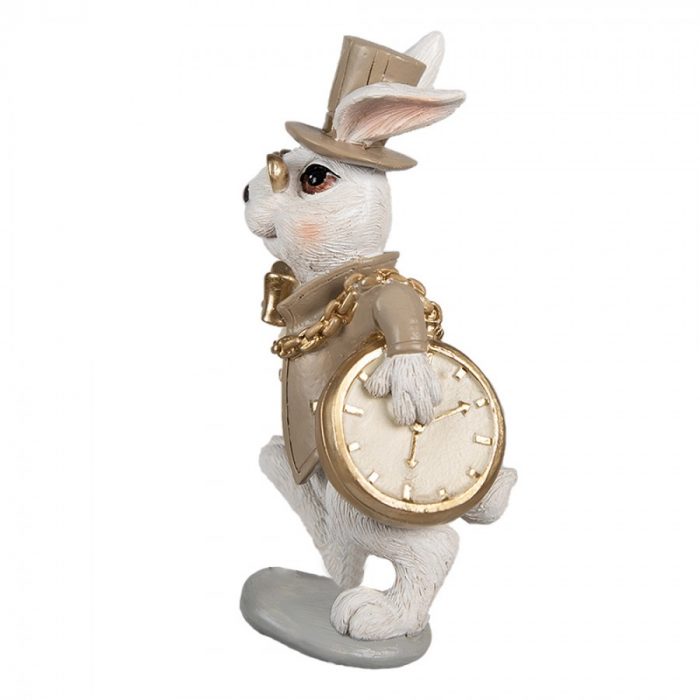 Lapin décoratif blanc beige – Image 2