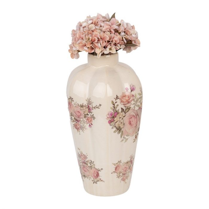 Vase en céramique décor floral – Image 2