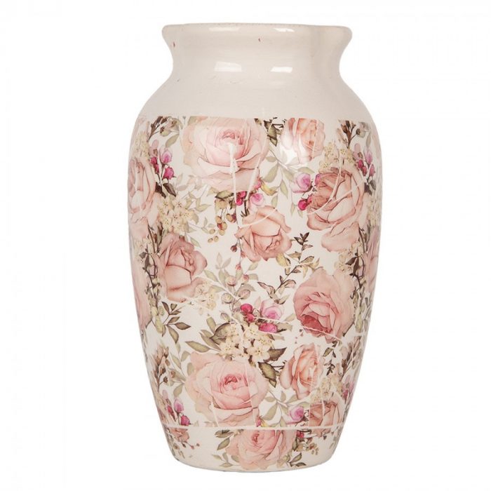 Vase en céramique imprimé de roses – Image 2