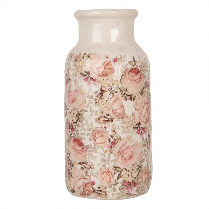 Vase en céramique avec des roses – Image 2