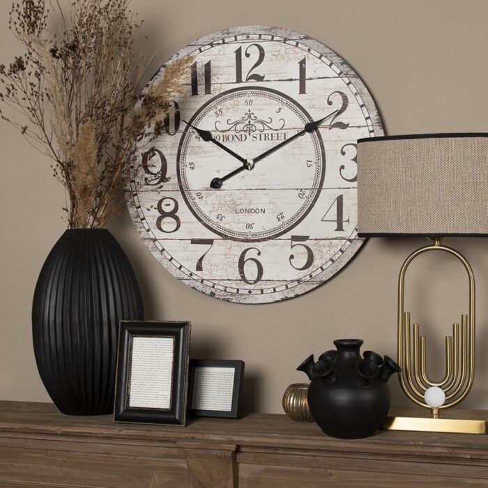 Horloge murale beige – Image 3