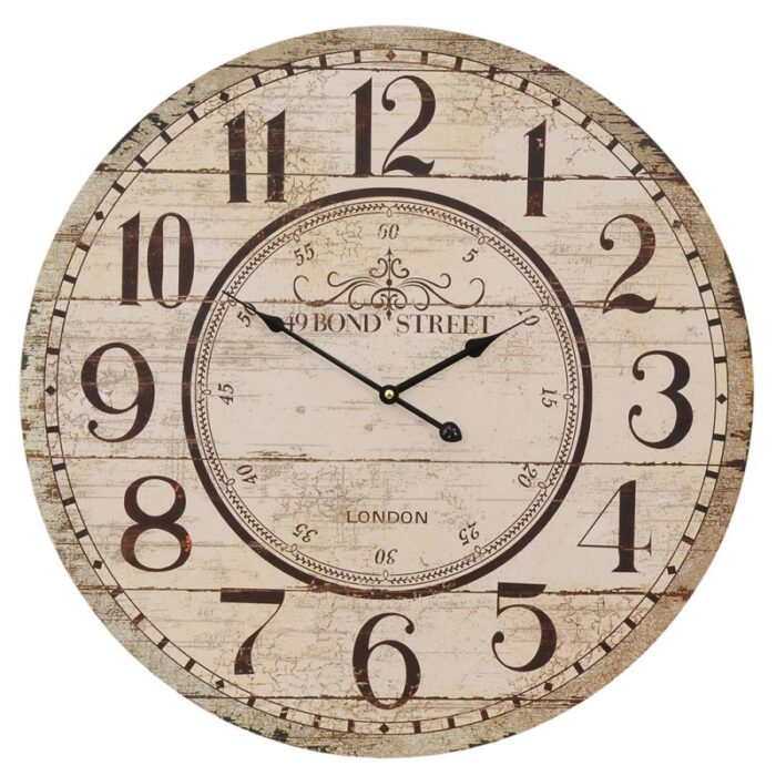 Horloge murale beige